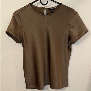 Express  olive green Short Sleeve textured Tee